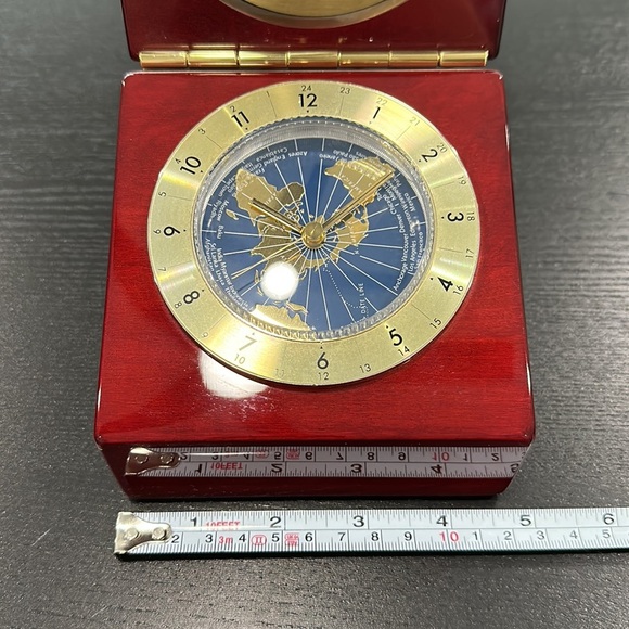 Harley-Davidson Rare Collectable Table World Desk Clock in Wood Display Box - Picture 9 of 11